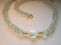 Collier 12: Aquamarine Perlen Gold 900 und 750